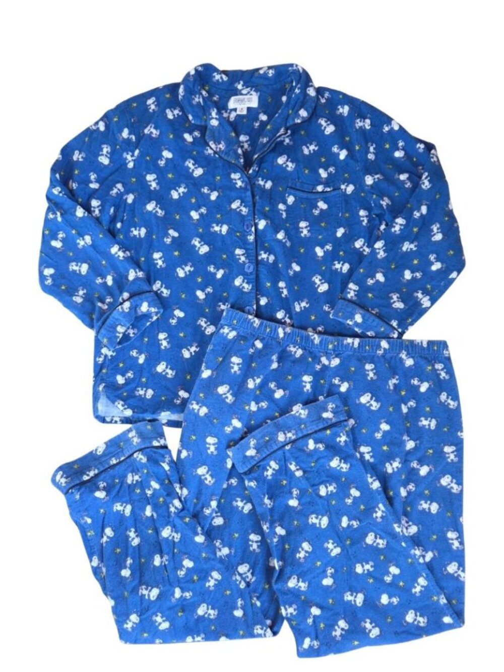 Peanuts Blue Snoopy Print Women's Pajama Set - Cozy Two-Piece